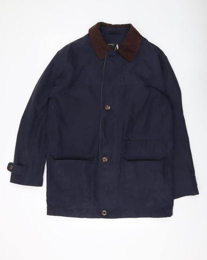 AWARD Men's Blue Coat, Size S, Button Closure