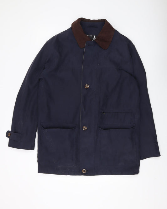 AWARD Men's Blue Coat, Size S, Button Closure
