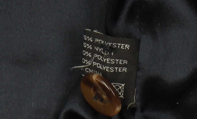 AWARD Men's Blue Coat, Size S, Button Closure