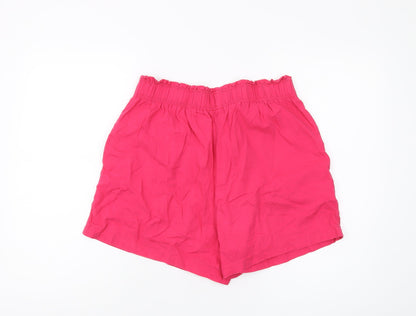 New Look Women's Pink Linen Blend Relaxed Shorts