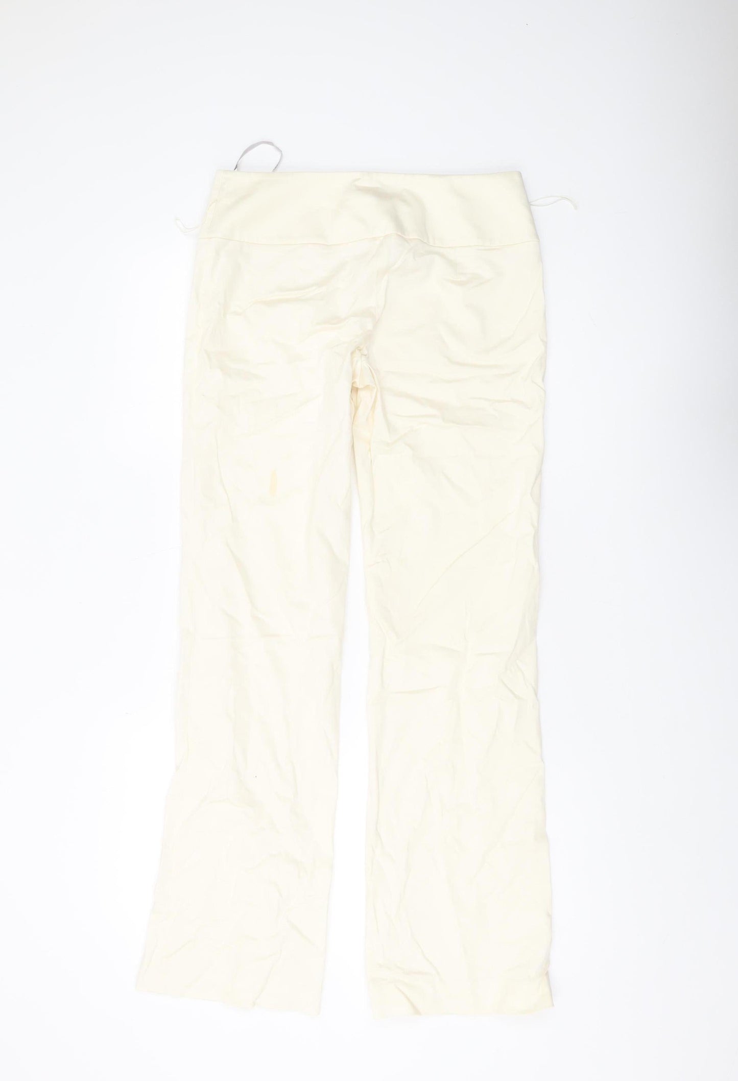 Womens UK Size 10 Warehouse Regular Fit  Ivory Trousers