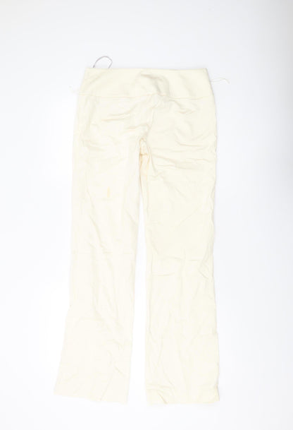 Womens UK Size 10 Warehouse Regular Fit  Ivory Trousers