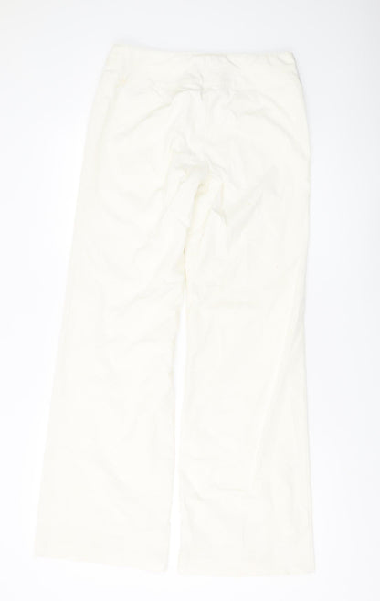 Womens UK Size 10 Warehouse Regular Fit  Ivory Trousers