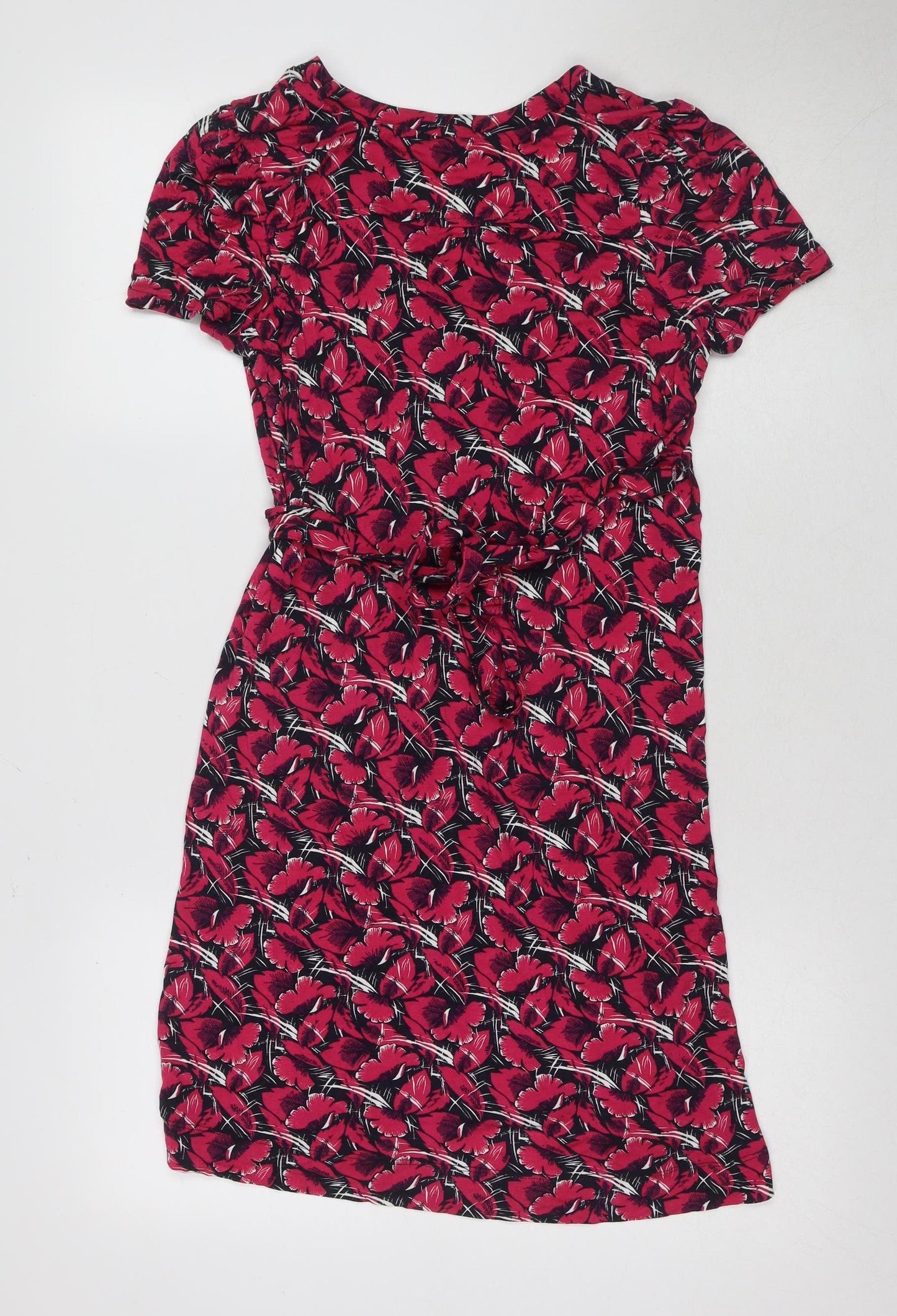 French Connection Women's Red Floral Dress Size 6