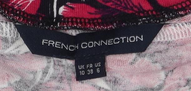 French Connection Women's Red Floral Dress Size 6