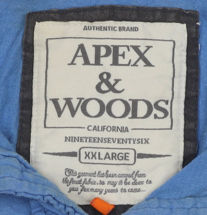 Apex & Woods Men's Blue 2XL California Polo Shirt