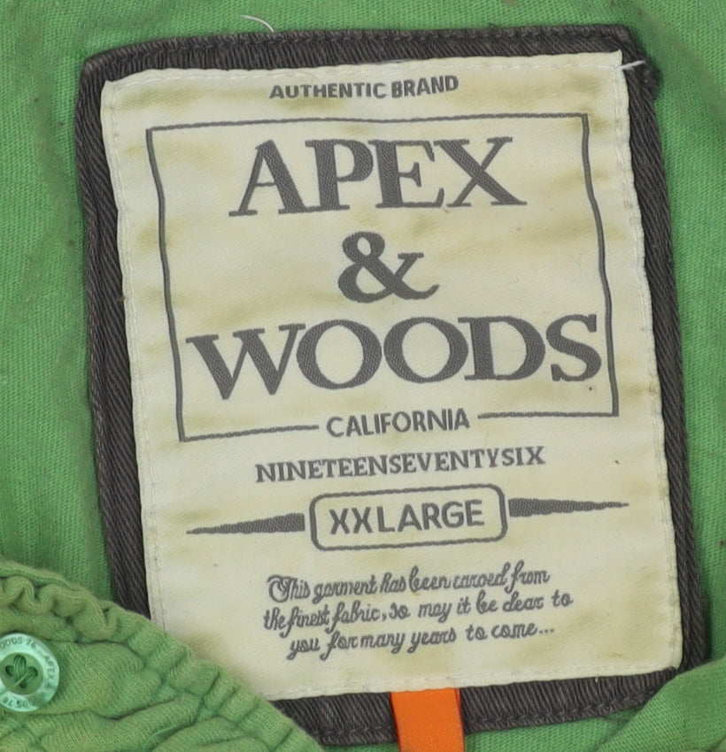 Apex & Woods Men's Green Polo Shirt 2XL Short Sleeve