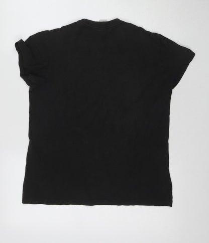 Womens UK Size XS Gap Black Basic T-Shirt