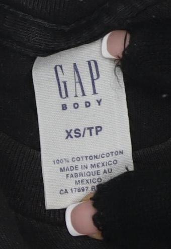 Womens UK Size XS Gap Black Basic T-Shirt