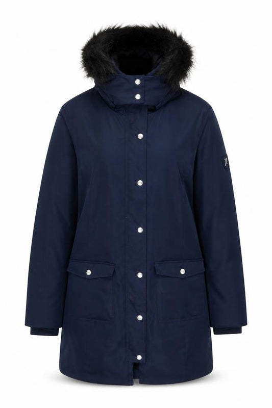 Harcour Women's Blue Parka XL Hooded Jacket