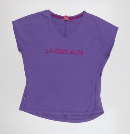 Womens UK Size 14 LA Gear Purple Basic T-Shirt