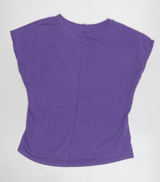 Womens UK Size 14 LA Gear Purple Basic T-Shirt