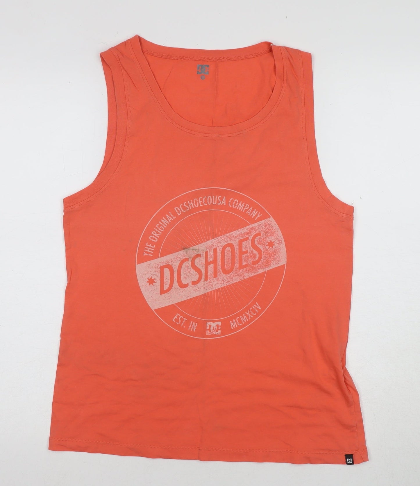 DC Shoes Men's Orange Sleeveless T-Shirt S