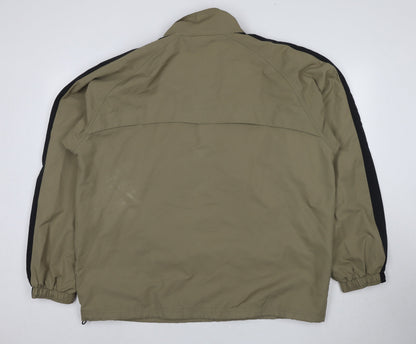 Mens UK Size XL PUMA Beige 1/4 Zip Windbreaker