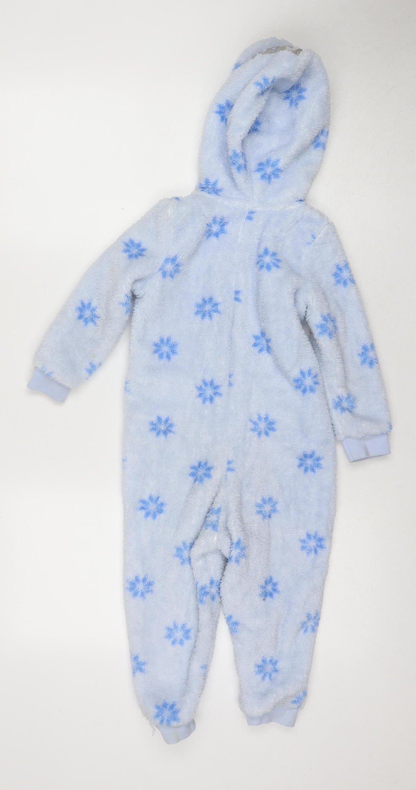 Marks and Spencer Girls Frozen Onesie Blue 2-3 Yrs Hooded