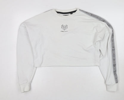Pink Soda Sport Women's White Pullover Sweatshirt Size 8