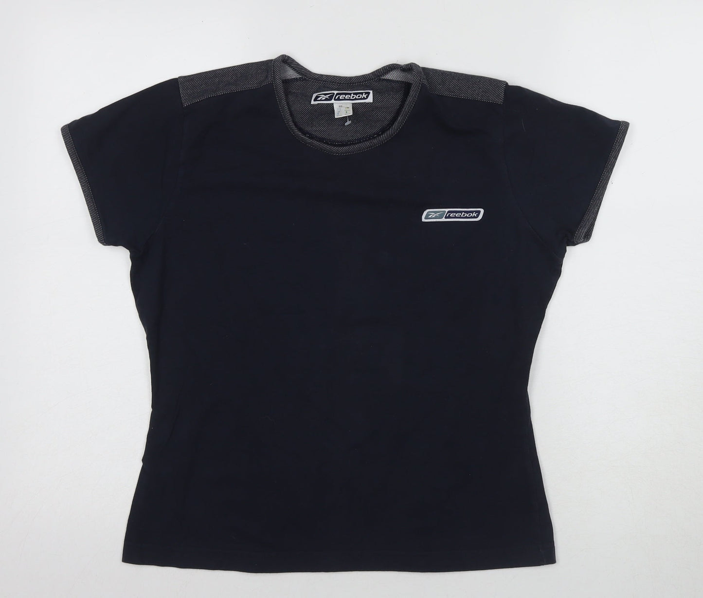 Womens UK Size 12 Reebok Black Basic T-Shirt