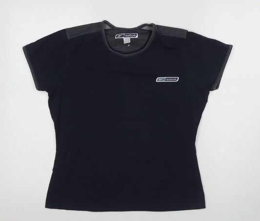 Womens UK Size 12 Reebok Black Basic T-Shirt