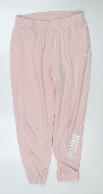 Puma Women's Pink Jogger Trousers, L, Gym & Yoga