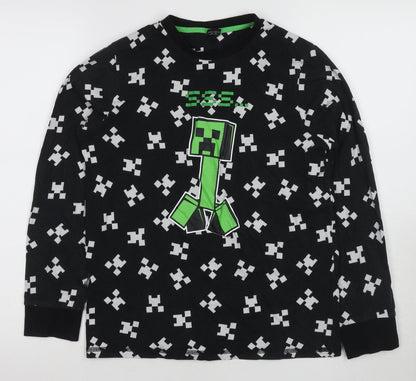 Minecraft Boys Black Long Sleeve T-Shirt 13-14 Years