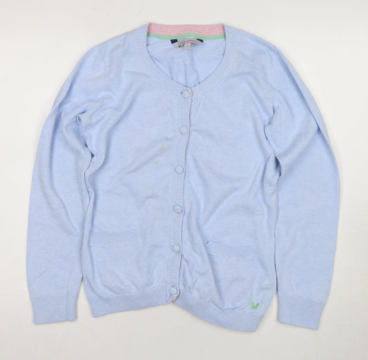 Womens UK Size 12 J.CREW Blue Cardigan Jumper