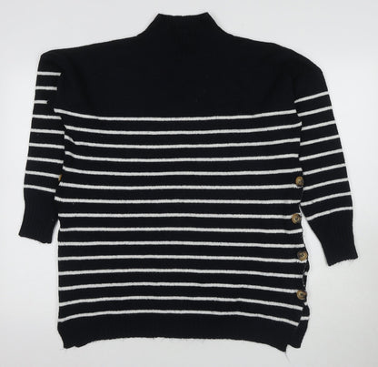 Womens UK Size S JoJo Maman Bébé Black Pullover Jumper