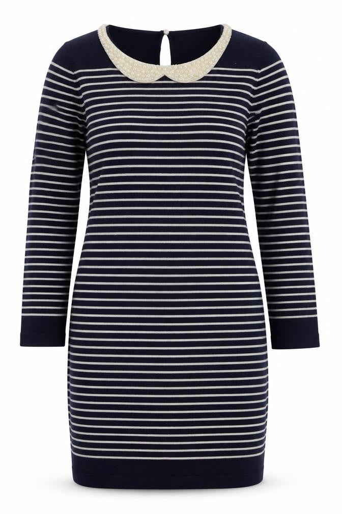 Clements Ribeiro Women's Black Collared Shift Dress