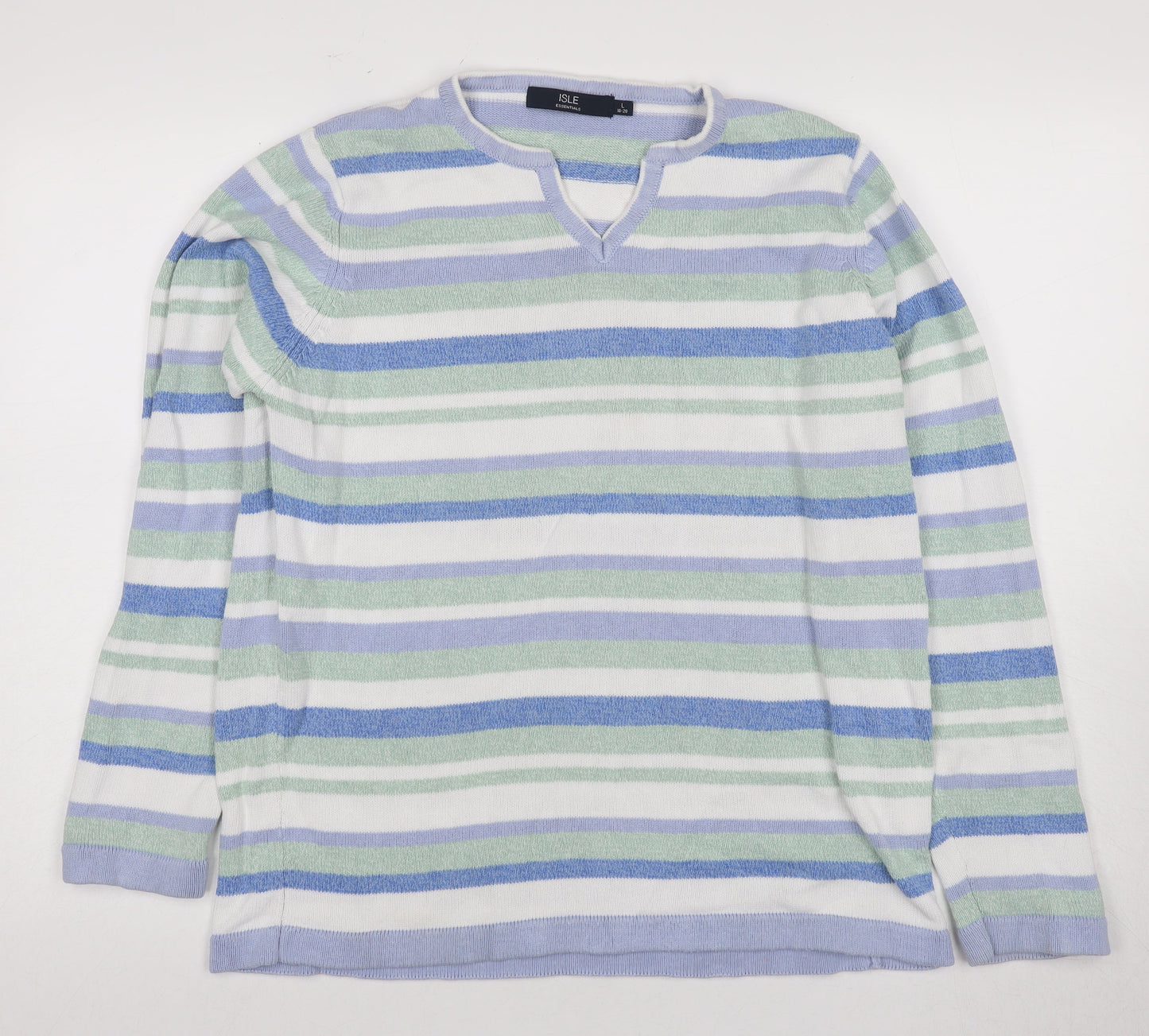 Womens UK Size L Isle Multicoloured Pullover Jumper