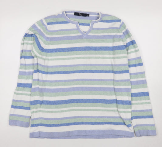 Womens UK Size L Isle Multicoloured Pullover Jumper