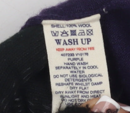 White Stuff Men's Purple Wool Pullover, S, High Neck