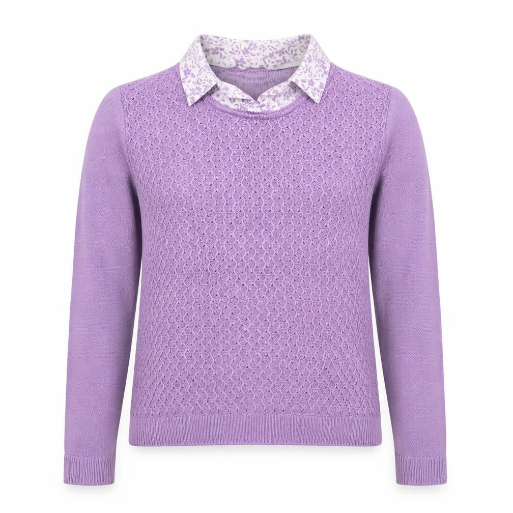 Womens UK Size S Isle Purple Pullover Jumper