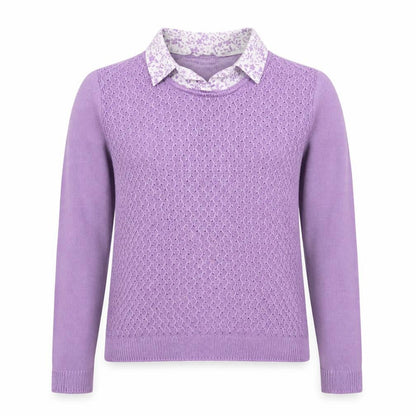Womens UK Size S Isle Purple Pullover Jumper