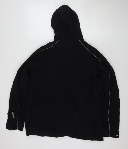 Mens UK Size XL Cutting Edge Black Windbreaker Coat