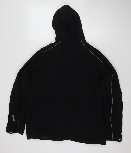 Mens UK Size XL Cutting Edge Black Windbreaker Coat