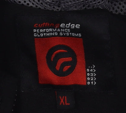 Mens UK Size XL Cutting Edge Black Windbreaker Coat