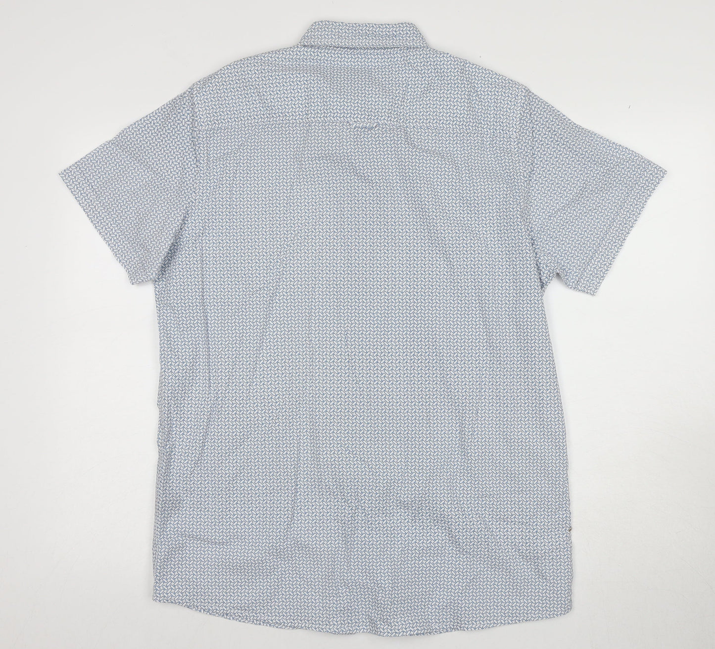Ditch Plains Men's Blue Geometric Shirt Size S