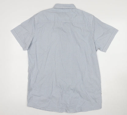 Ditch Plains Men's Blue Geometric Shirt Size S