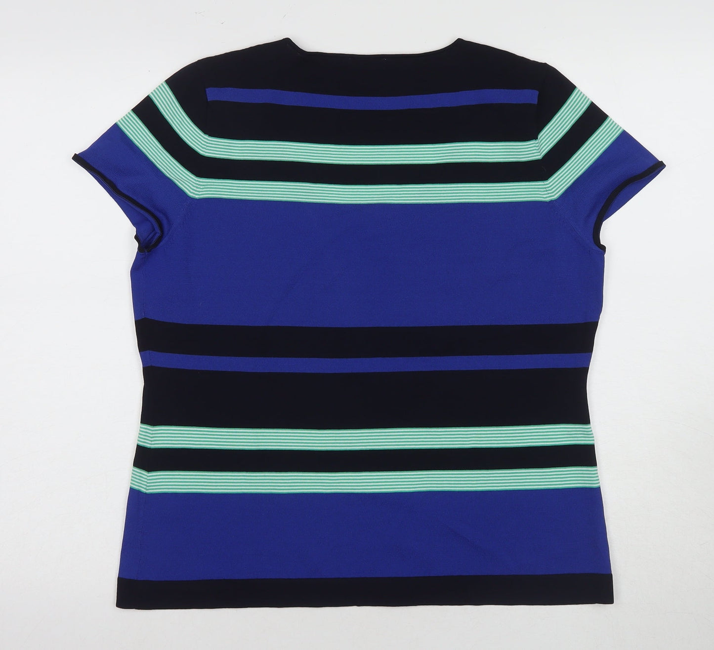 Womens UK Size L Planet Blue Basic T-Shirt