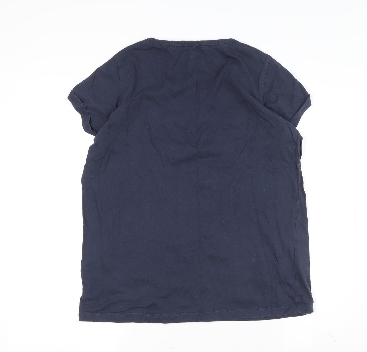 Womens UK Size M Tommy Hilfiger Blue Basic T-Shirt