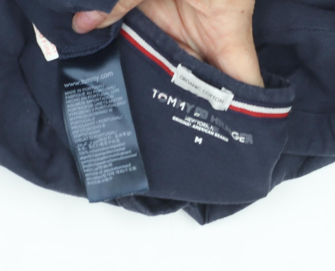 Womens UK Size M Tommy Hilfiger Blue Basic T-Shirt