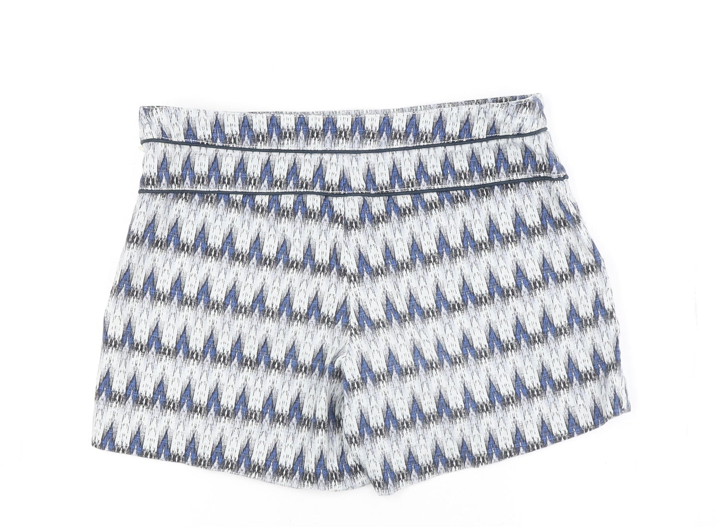 Cartonnier Women's Blue Culotte Shorts S, Geometric, Stretch