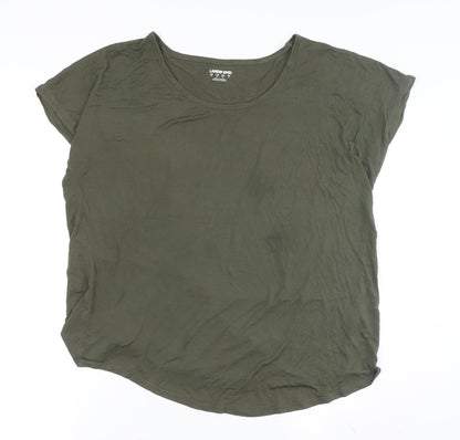 Lands' End Women's Green Basic T-Shirt, M, Summer Casual