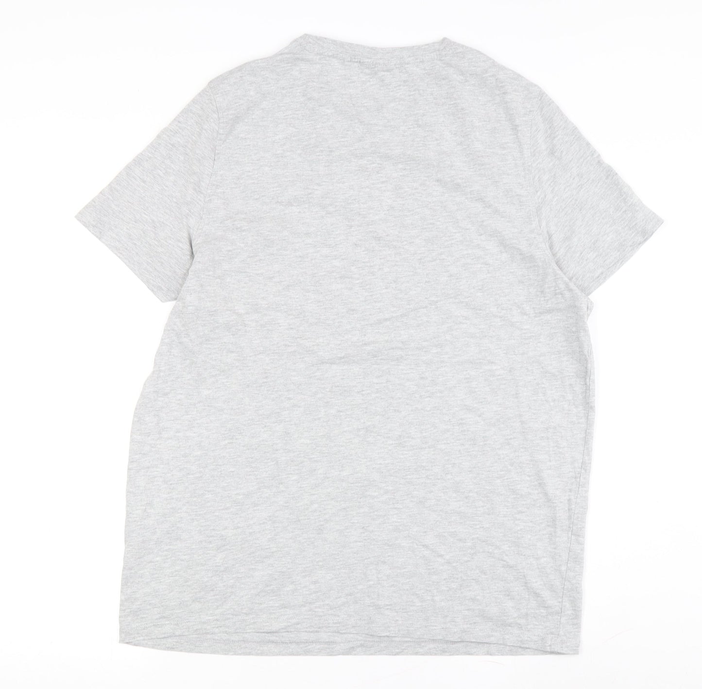 Slazenger Men's Grey M Crew Neck T-Shirt with Logo