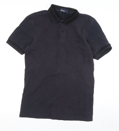 Fred Perry Men's Black Polo, Size S, Casual Short Sleeve
