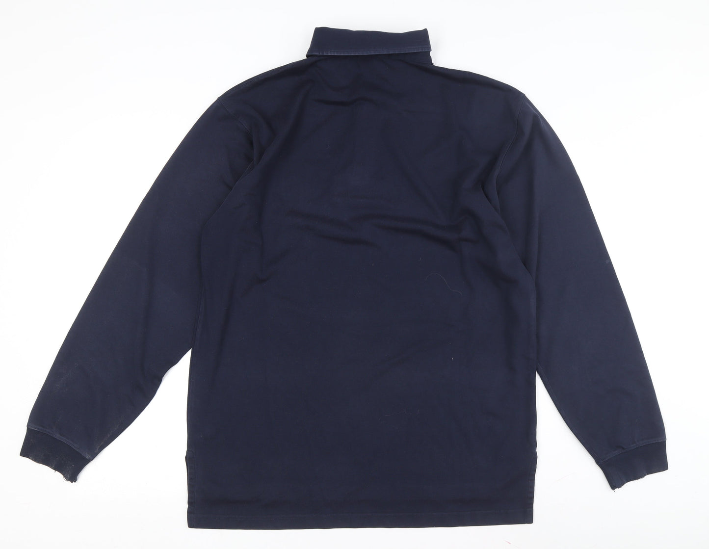 Arco Men's Blue Long Sleeve Rugby Polo Shirt M