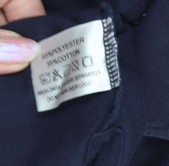 Arco Men's Blue Long Sleeve Rugby Polo Shirt M