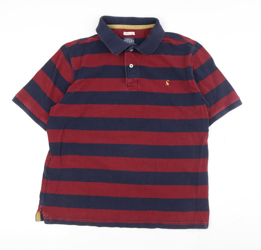 Joules Men's Multicoloured Striped Polo Shirt - Size S, Classic