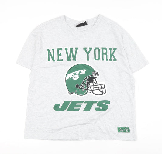 NFL Men's Grey New York Jets T-Shirt Size L