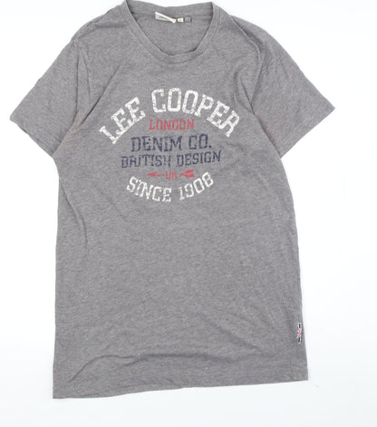 Lee Cooper Grey Men's Graphic T-Shirt S
