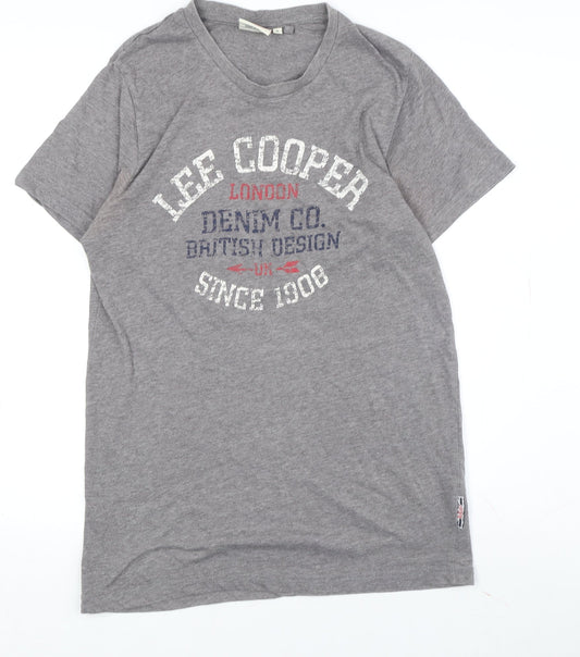Lee Cooper Grey Men's Graphic T-Shirt S